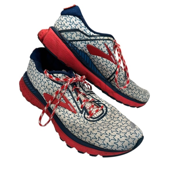 Brooks Adrenaline GTS 20 Run USA Stars 4th of July Women's Shoes - Sz 11.5 - Picture 1 of 8